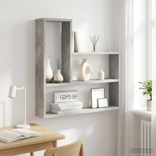 Wall Shelf Concrete Grey 60 x 11 x 60 cm Engineered Wood