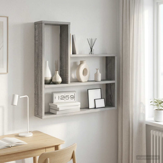 Wall Shelf Grey Sonoma 60 x 11 x 60 cm Engineered Wood