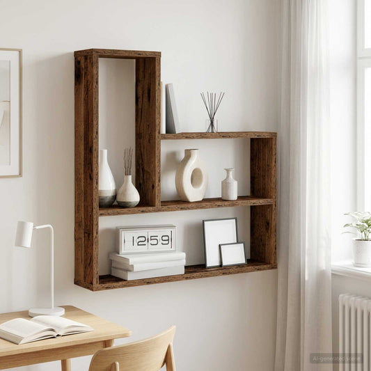 Wall Shelf Old Wood 60 x 11 x 60 cm Engineered Wood