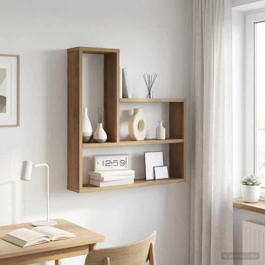 Wall Shelf Artisan Oak 60 x 11 x 60 cm Engineered Wood