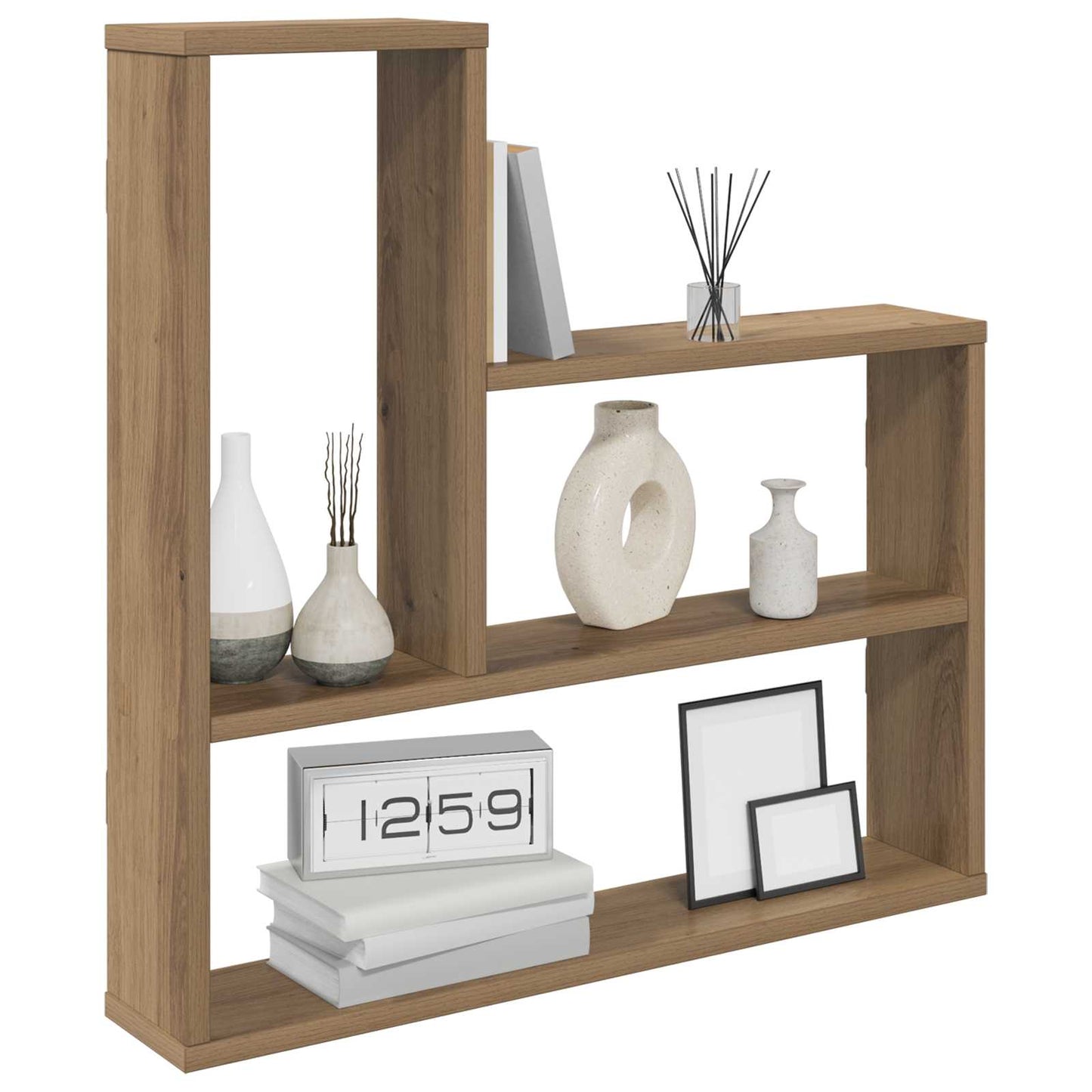 Wall Shelf Artisan Oak 60 x 11 x 60 cm Engineered Wood