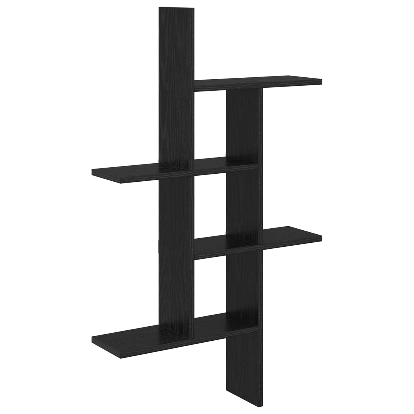 Wall Shelf Black Oak 61 x 15 x 102 cm Engineered Wood
