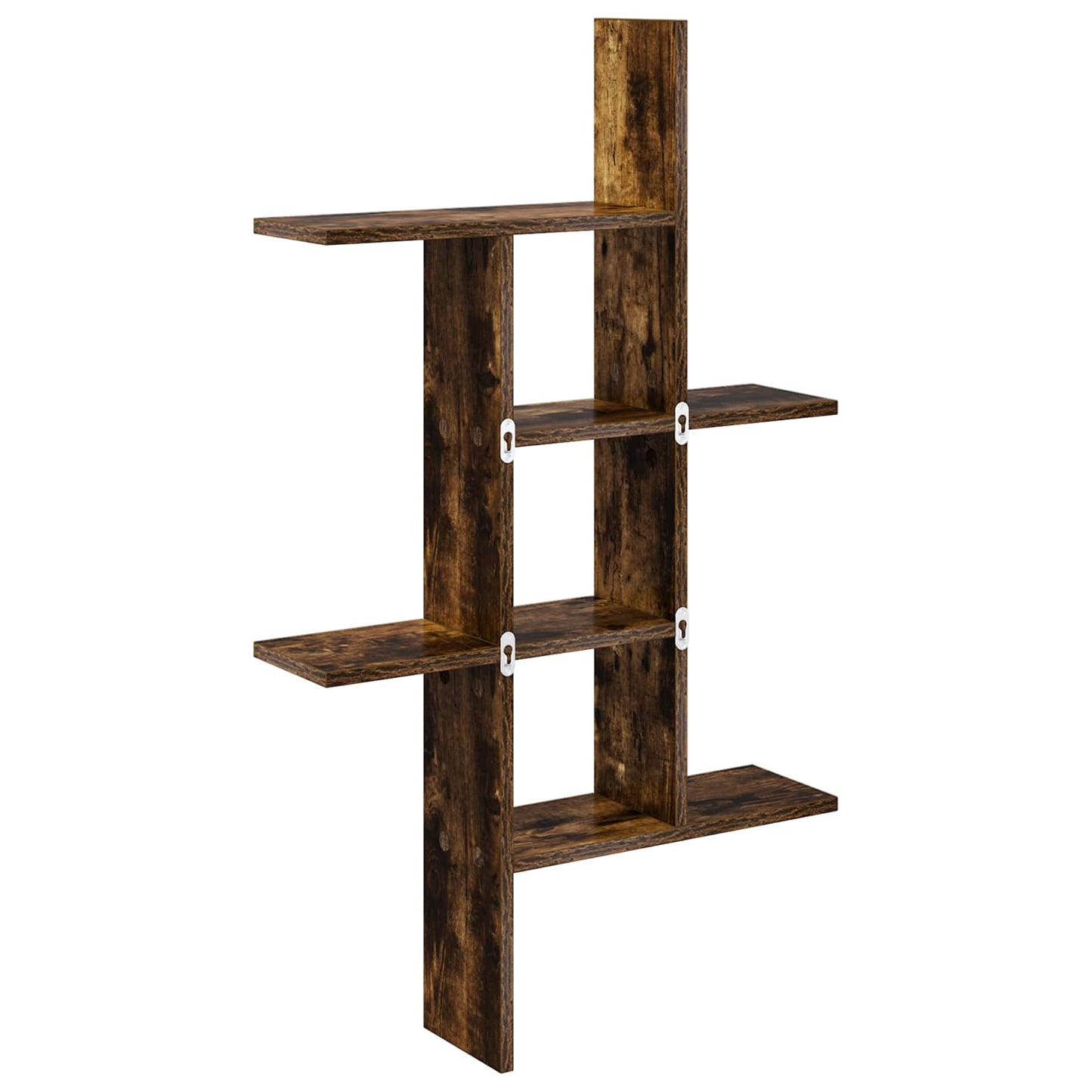 Wall Shelf Smoked Oak 61 x 15 x 102 cm Engineered Wood