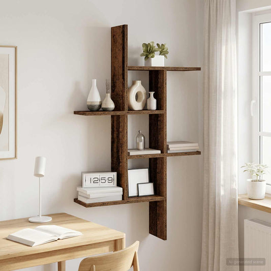 Wall Shelf Old Wood 61 x 15 x 102 cm Engineered Wood