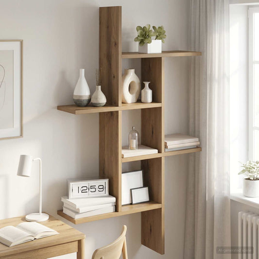 Wall Shelf Artisan Oak 61 x 15 x 102 cm Engineered Wood