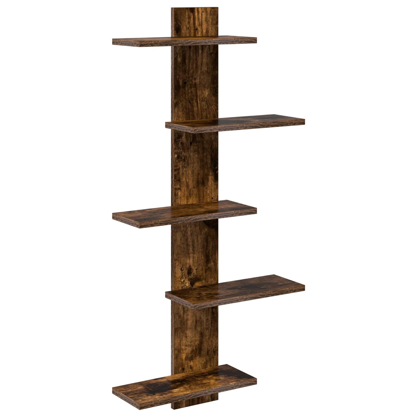 Wall Floating Shelf Smoked Oak 48.5 x 15 x 101 cm