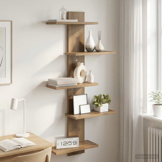 Wall Floating Shelf Artisan Oak 48.5 x 15 x 101 cm