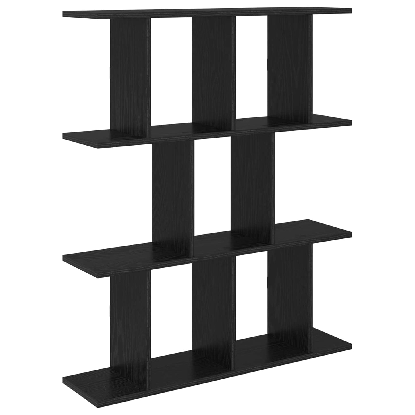 Wall Shelf Black Oak 80 x 20 x 96 cm Engineered Wood
