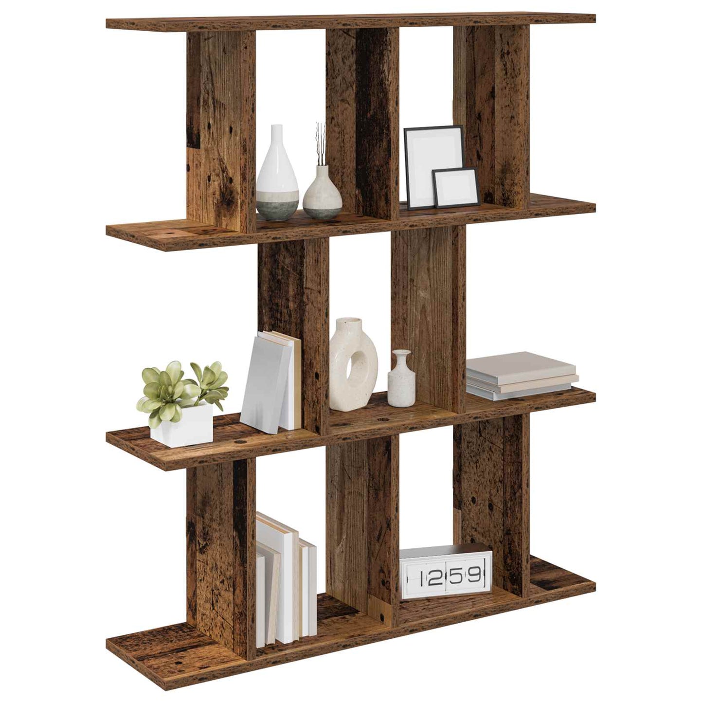 Wall Shelf Old Wood 80 x 20 x 96 cm Engineered Wood