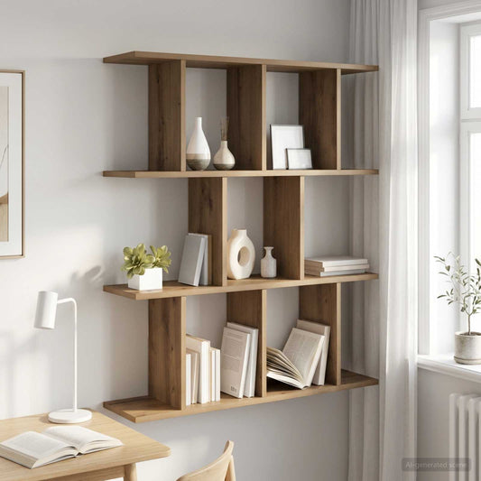 Wall Shelf Artisan Oak 80 x 20 x 96 cm Engineered Wood