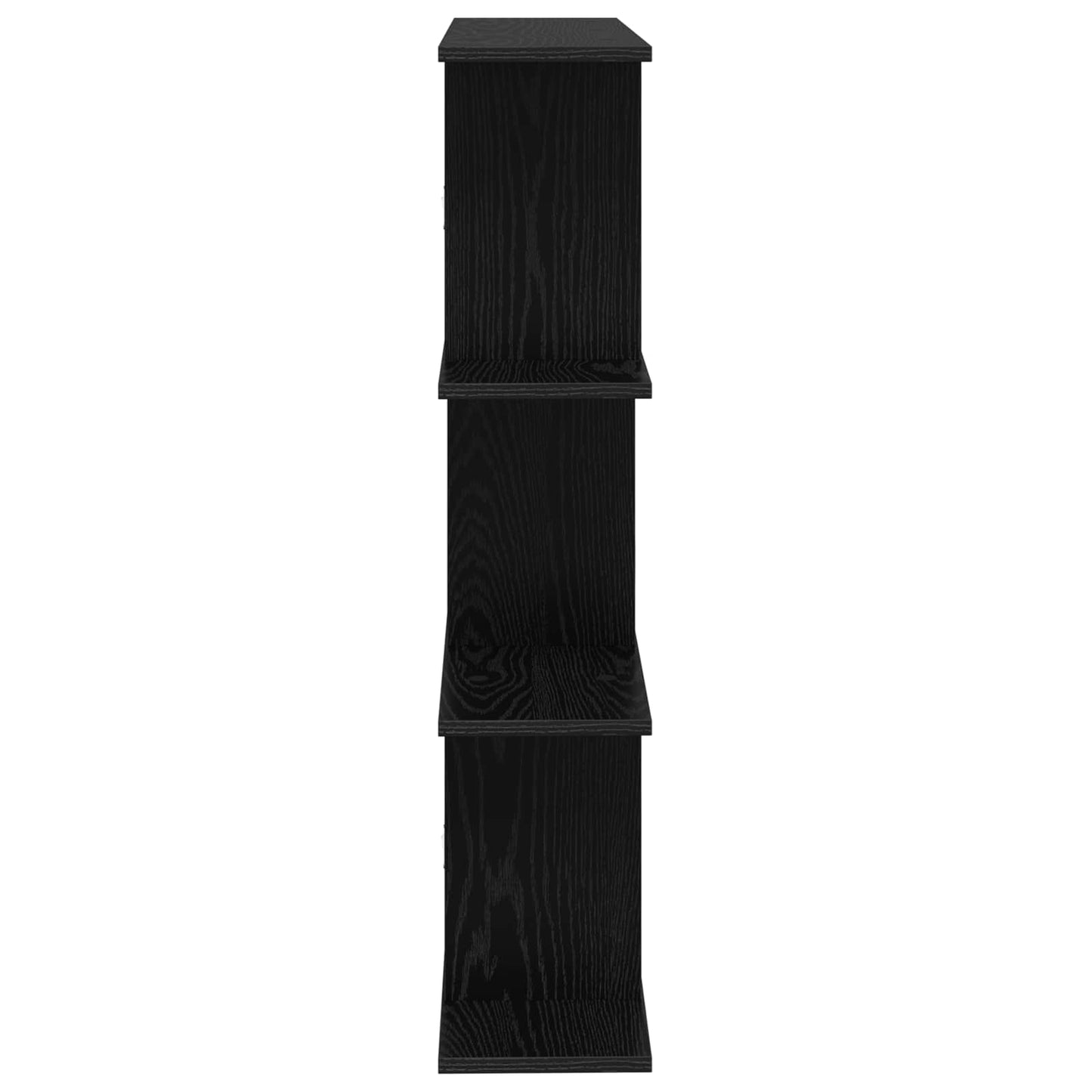 Wall Shelf Black Oak 102 x 20 x 96 cm Engineered Wood