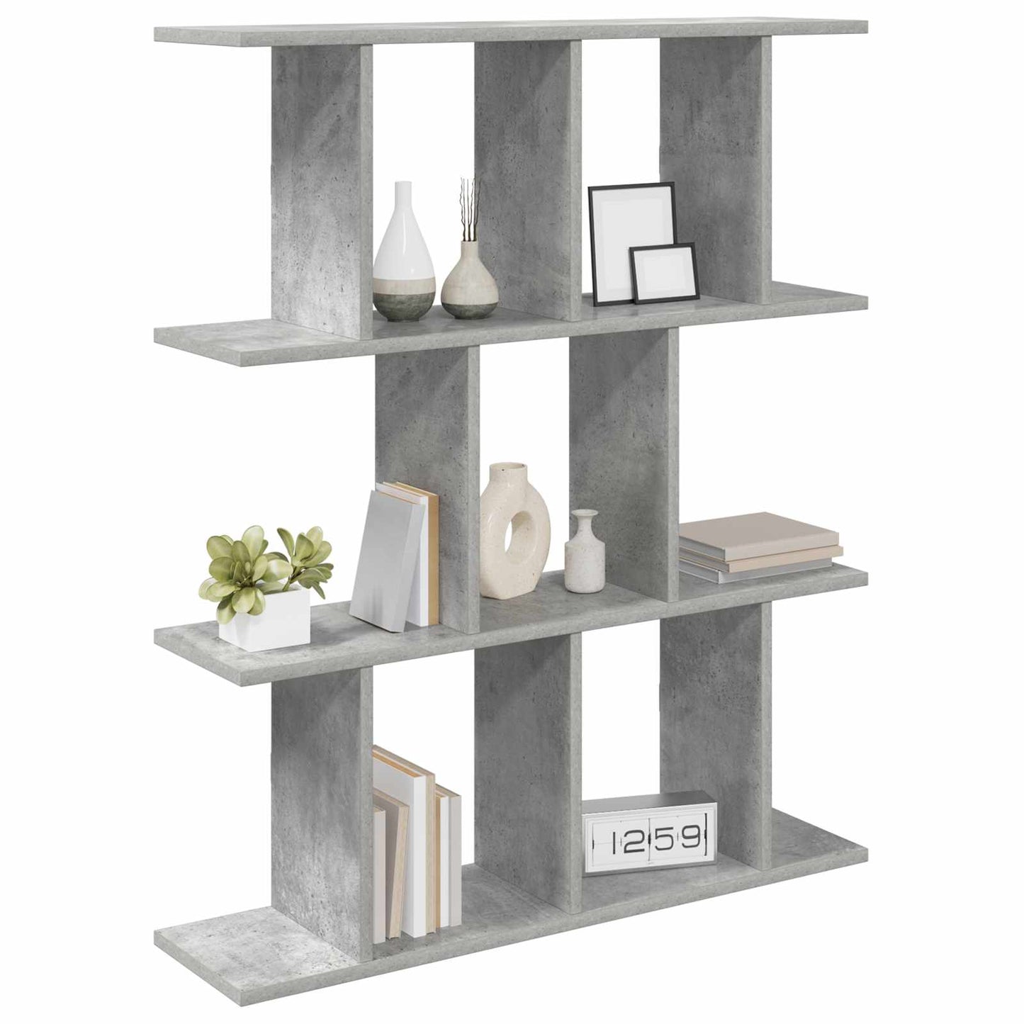 Wall Shelf Concrete Grey 102 x 20 x 96 cm Engineered Wood