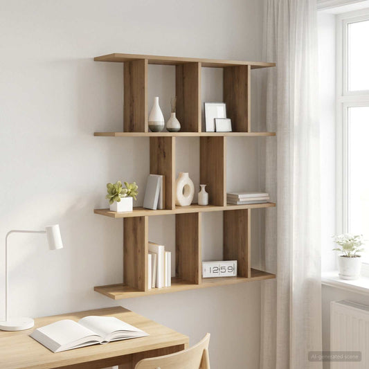 Wall Shelf Artisan Oak 102 x 20 x 96 cm Engineered Wood