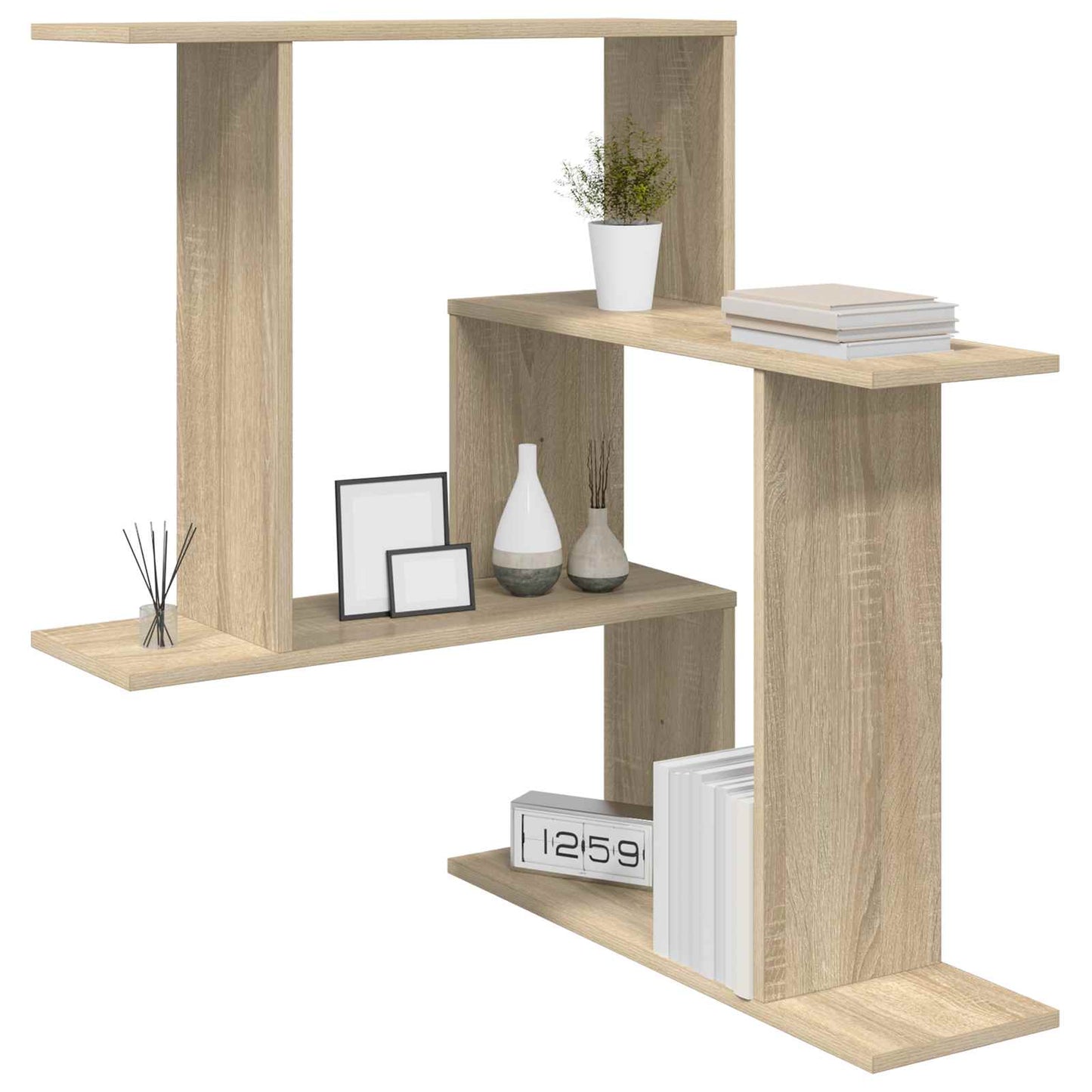 Wall Shelf Sonoma Oak 67 x 67 x 87 cm Engineered Wood