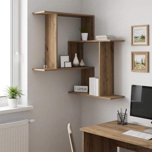Wall Shelf Artisan Oak 67 x 67 x 87 cm Engineered Wood