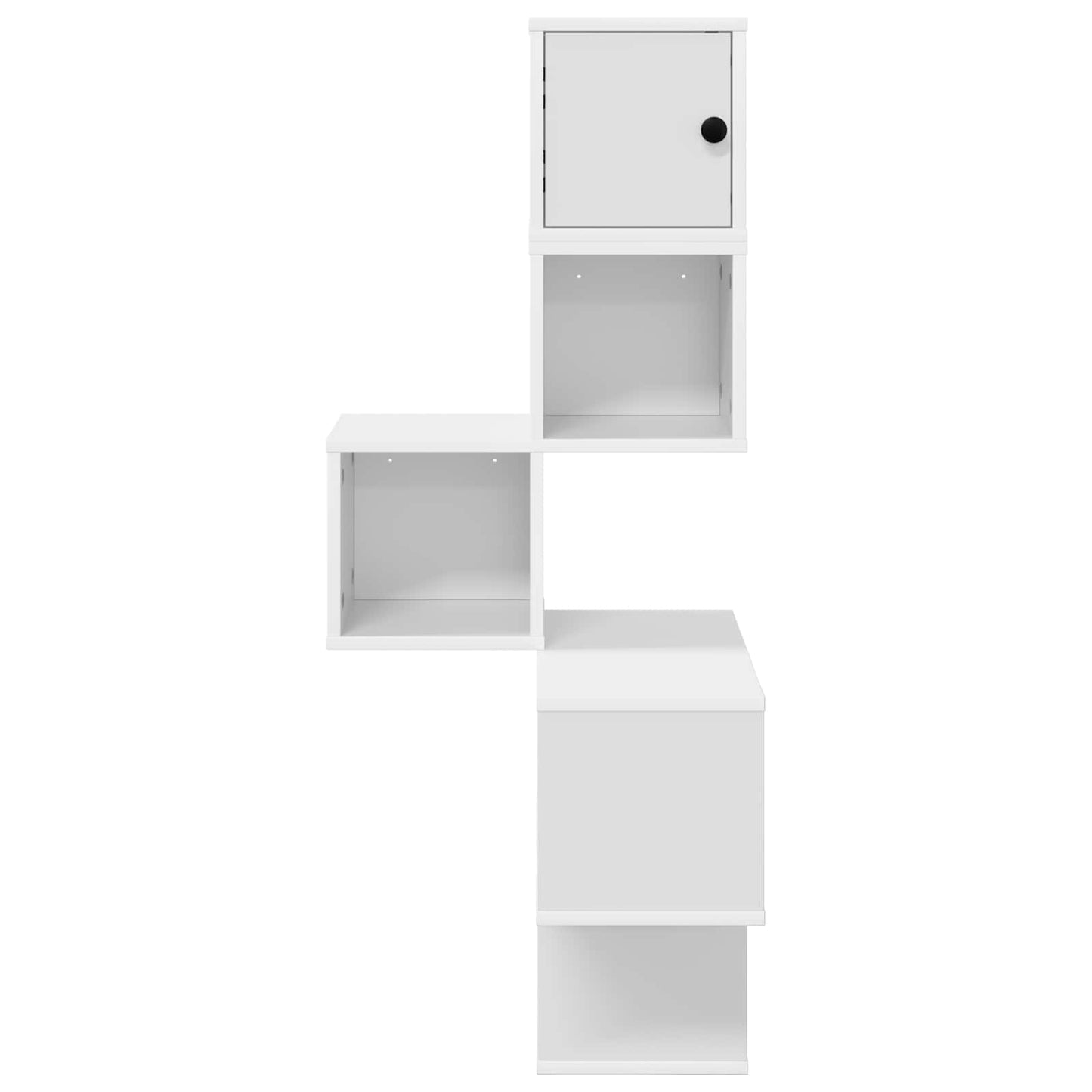 Wall Corner Shelf White 48 x 48 x 120 cm Engineered Wood