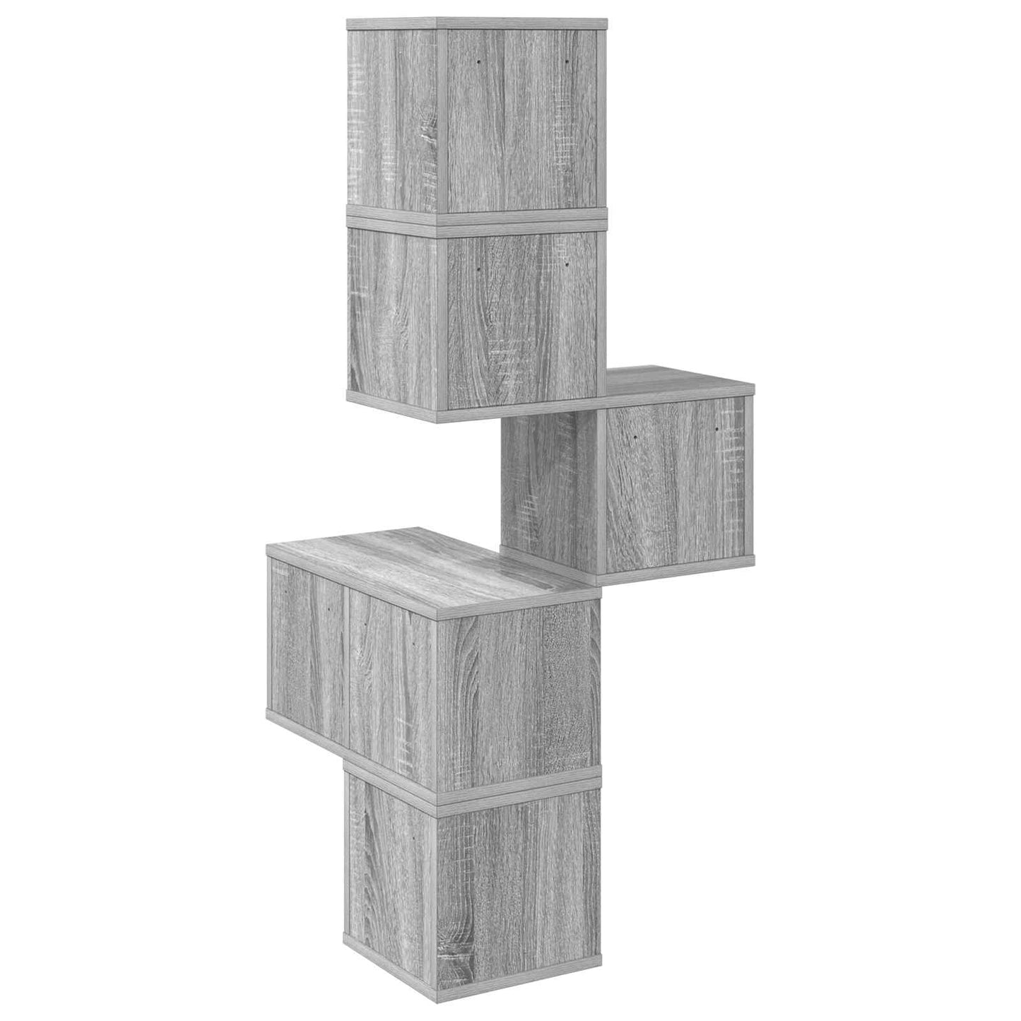 Wall Corner Shelf Grey Sonoma 48 x 48 x 120 cm Engineered Wood