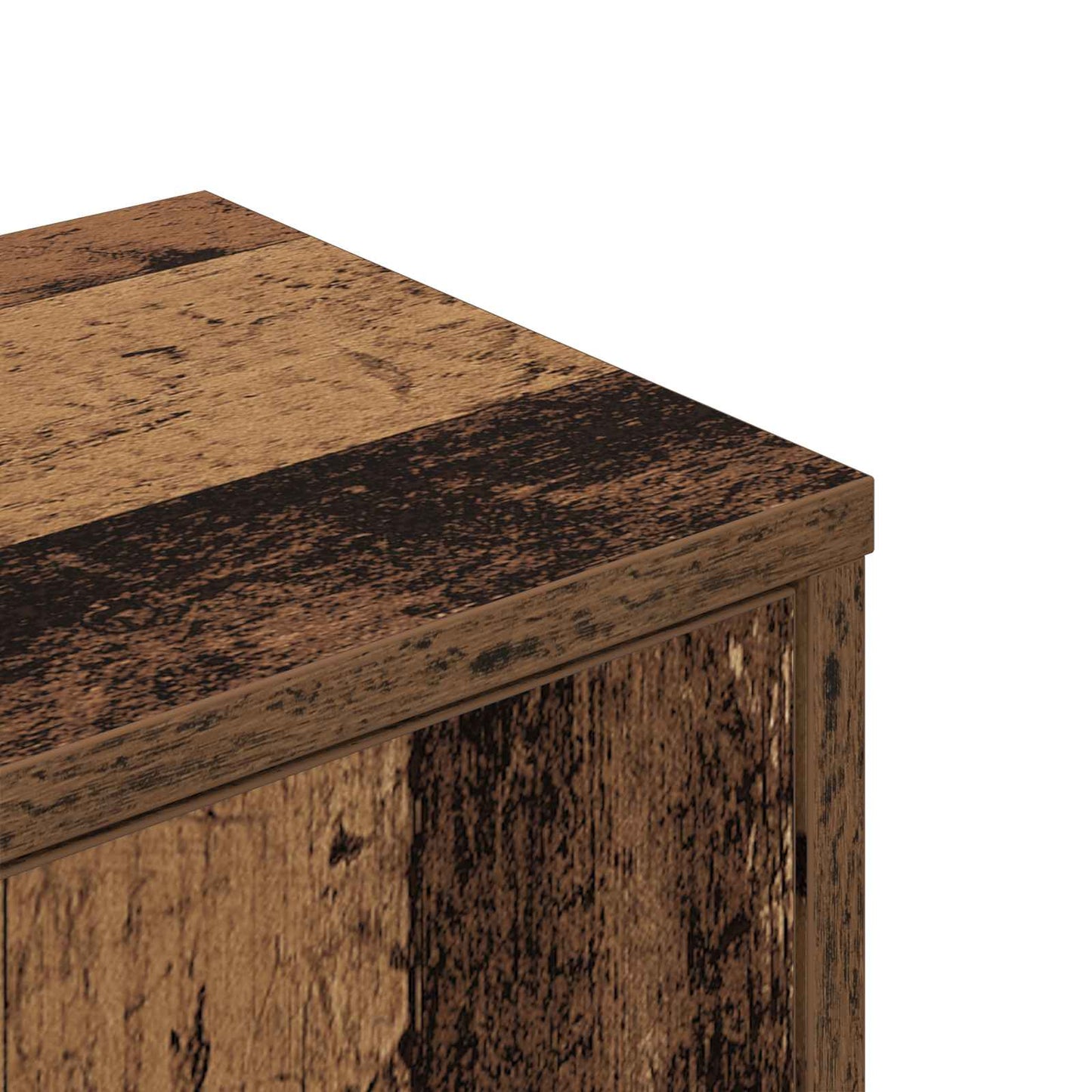 Wall Corner Shelf Old Wood 48 x 48 x 120 cm Engineered Wood