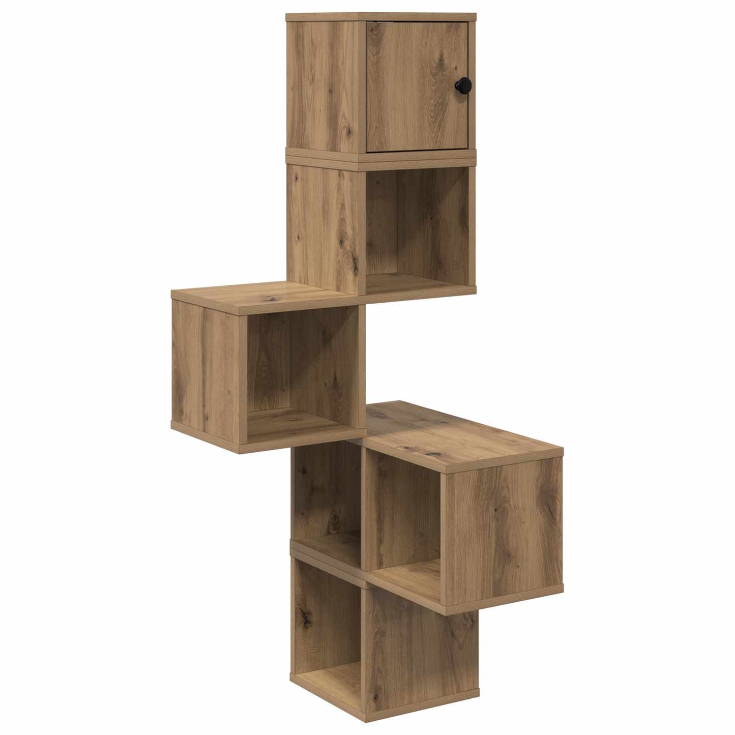 Wall Corner Shelf Artisan Oak 48 x 48 x 120 cm Engineered Wood