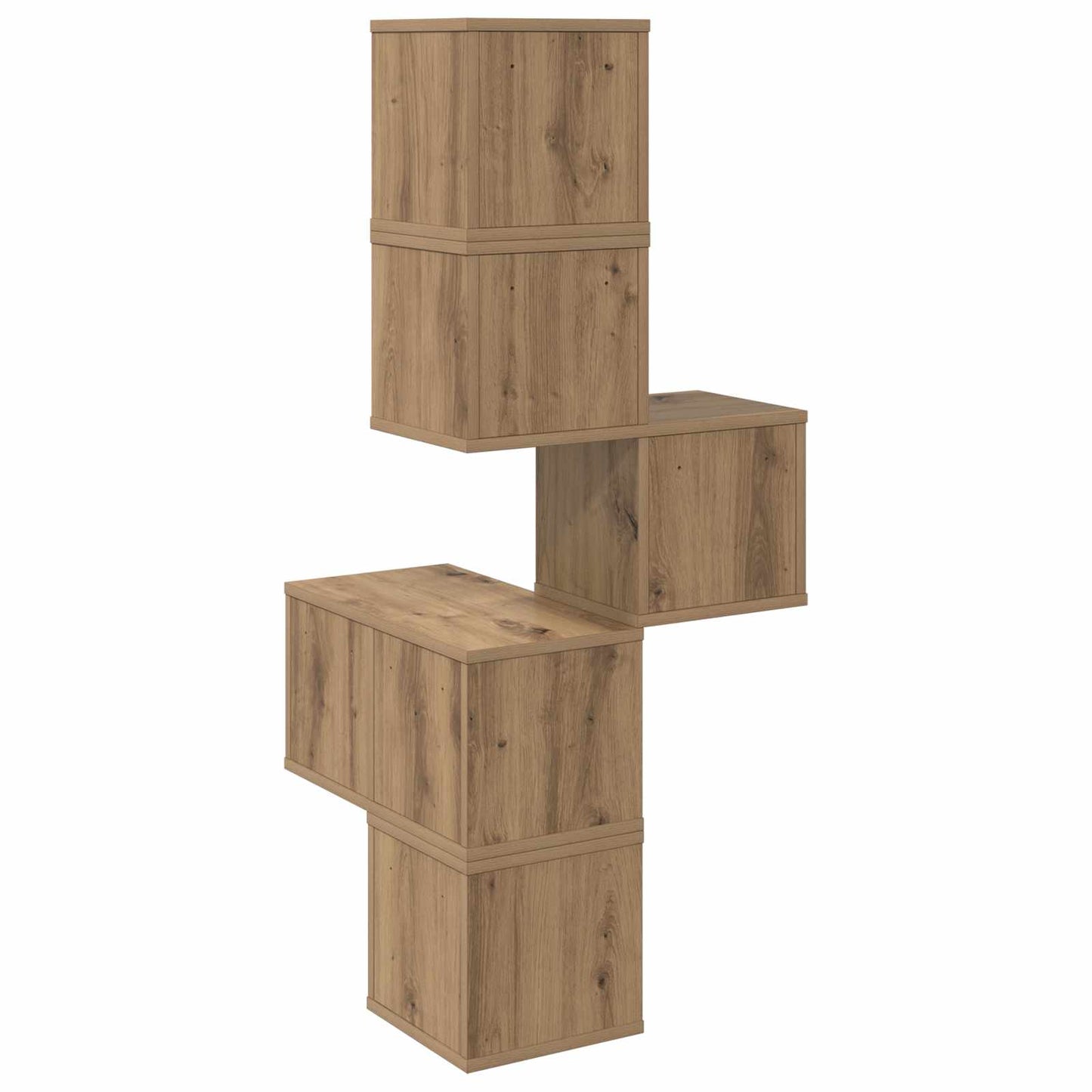 Wall Corner Shelf Artisan Oak 48 x 48 x 120 cm Engineered Wood