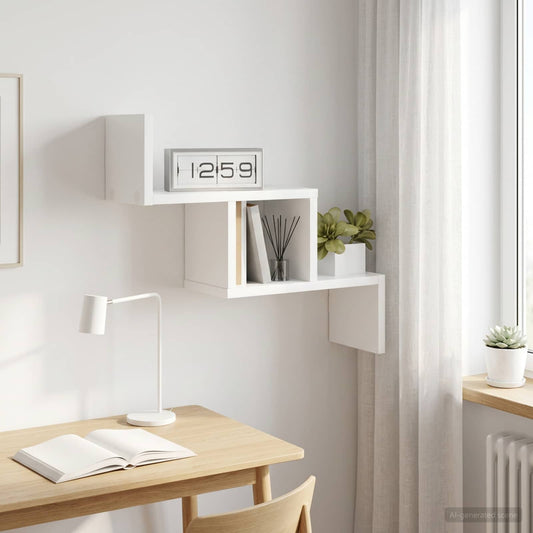 Wall Shelf White 48 x 15 x 42 cm Engineered Wood