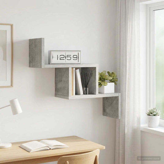 Wall Shelf Concrete Grey 48 x 15 x 42 cm Engineered Wood