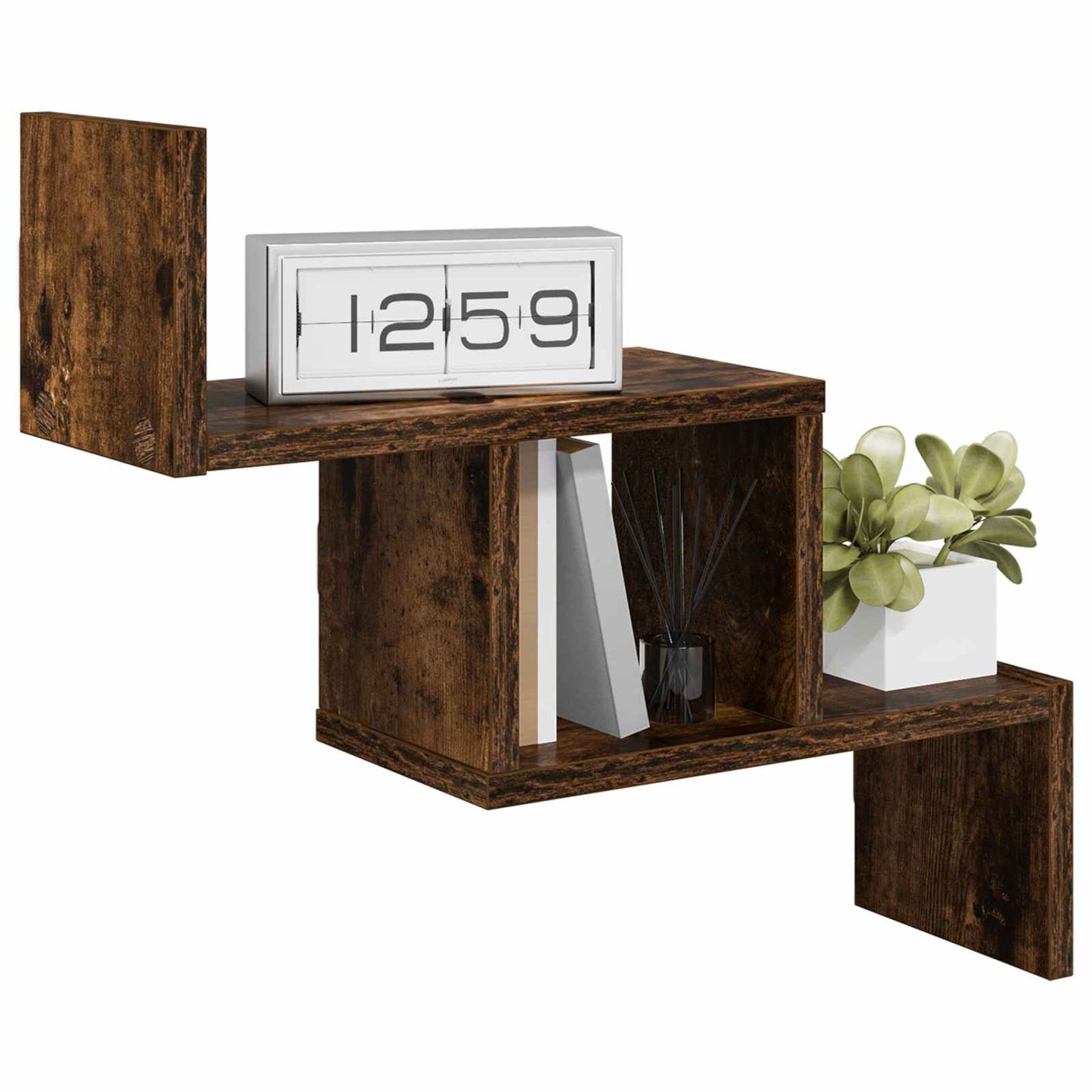 Wall Shelf Smoked Oak 48 x 15 x 42 cm Engineered Wood
