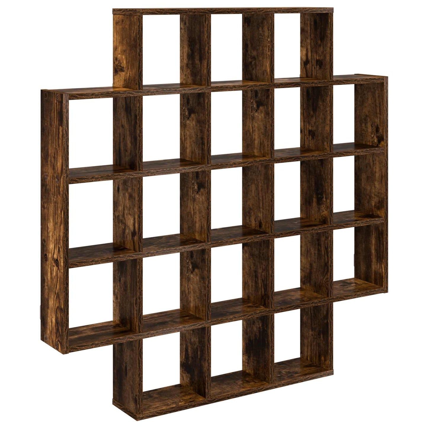 Wall Shelf Smoked Oak 100 x 13 x 100 cm Engineered Wood