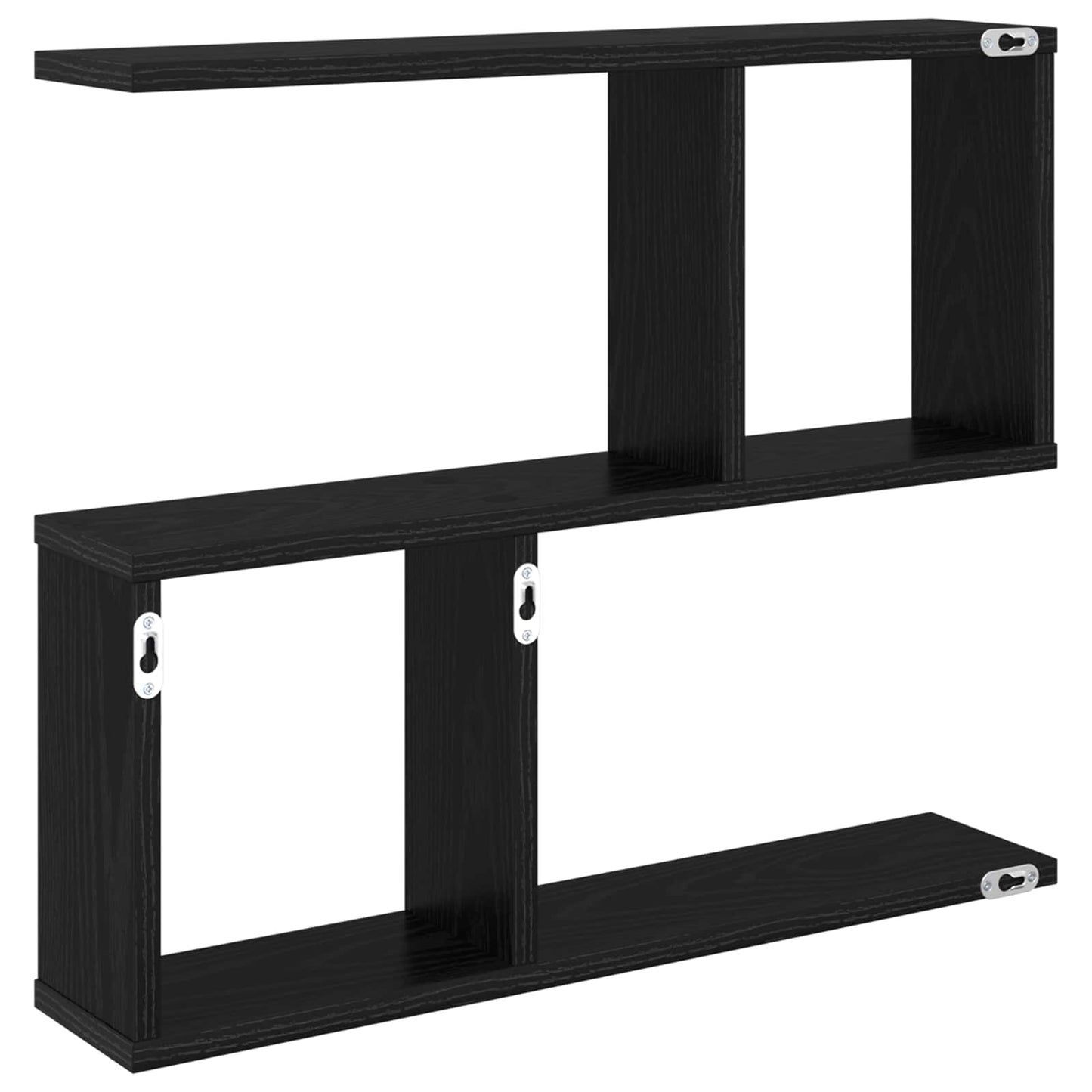 Wall Shelf Black Oak 60 x 12 x 50.5 cm Engineered Wood