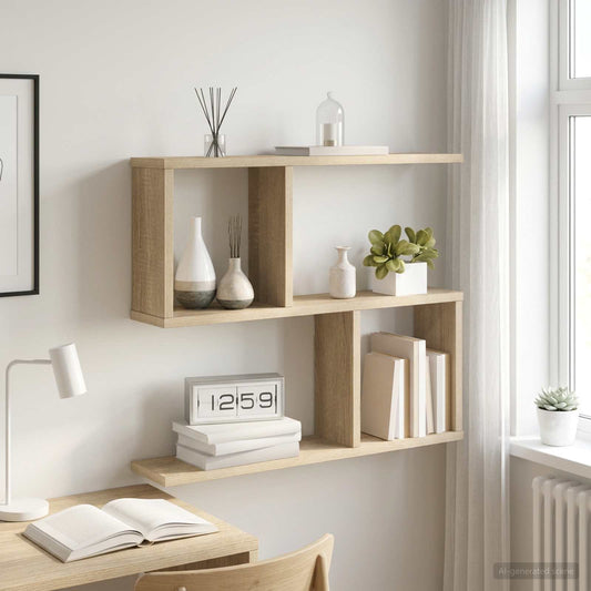 Wall Shelf Sonoma Oak 60 x 12 x 50.5 cm Engineered Wood