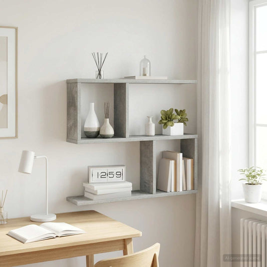 Wall Shelf Concrete Grey 60 x 12 x 50.5 cm Engineered Wood