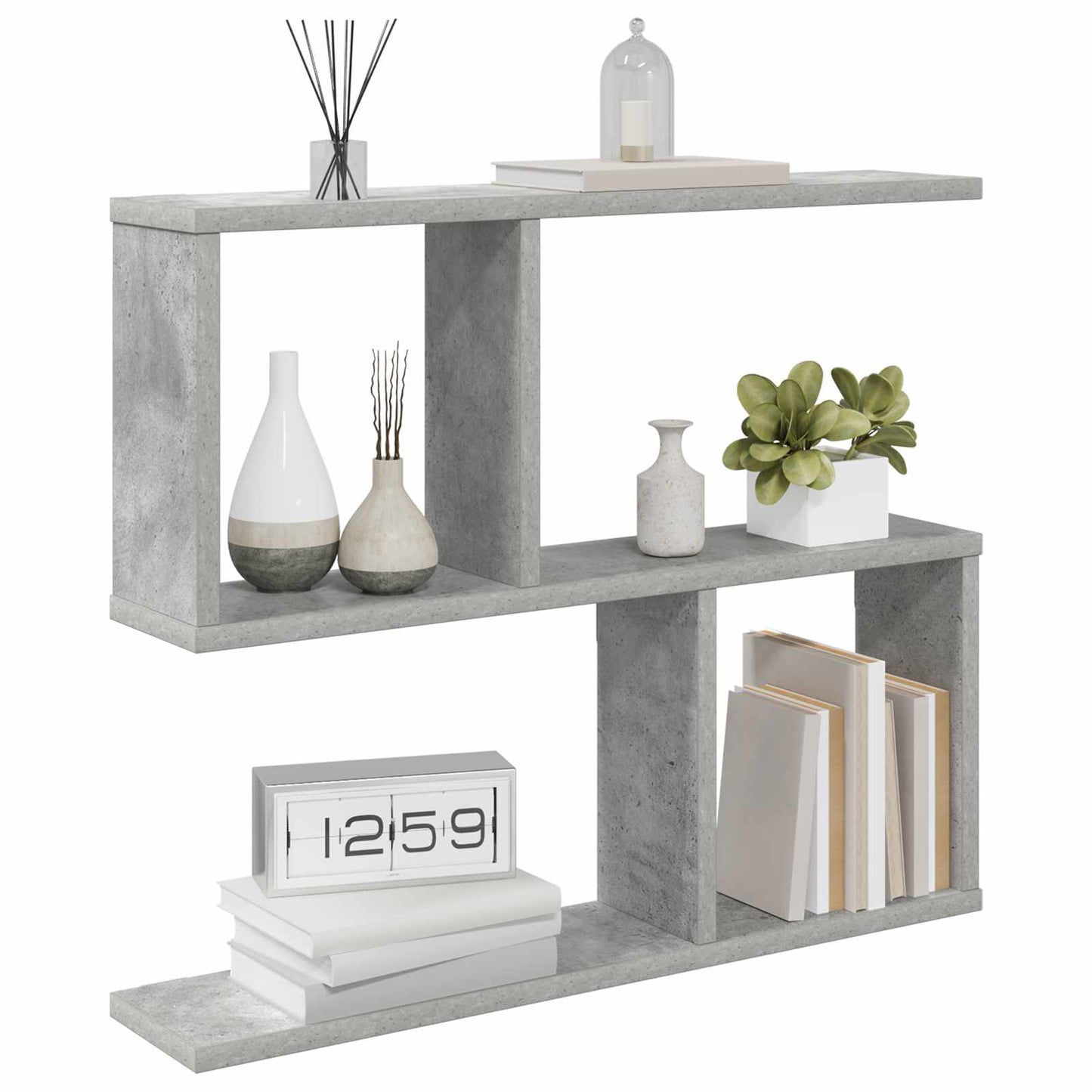 Wall Shelf Concrete Grey 60 x 12 x 50.5 cm Engineered Wood