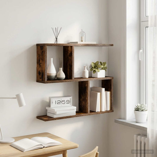 Wall Shelf Smoked Oak 60 x 12 x 50.5 cm Engineered Wood