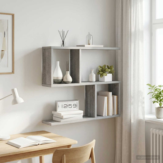 Wall Shelf Grey Sonoma 60 x 12 x 50.5 cm Engineered Wood