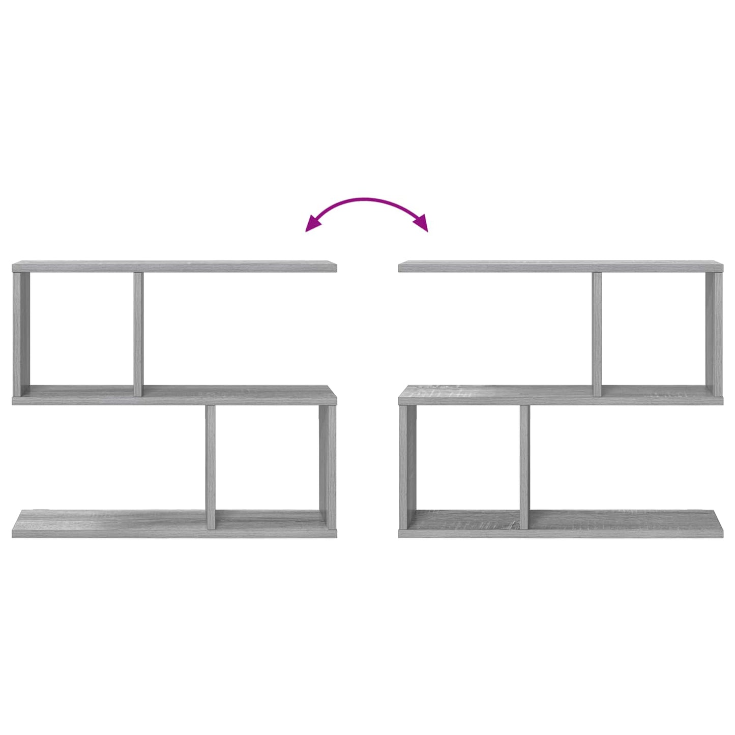 Wall Shelf Grey Sonoma 60 x 12 x 50.5 cm Engineered Wood