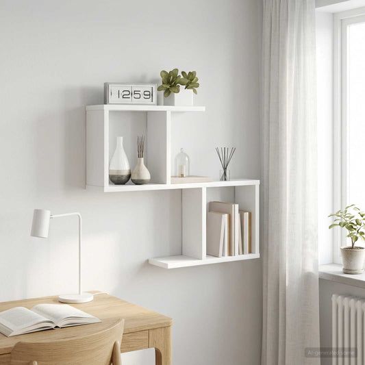 Wall Shelf White 60 x 12 x 50.5 cm Engineered Wood