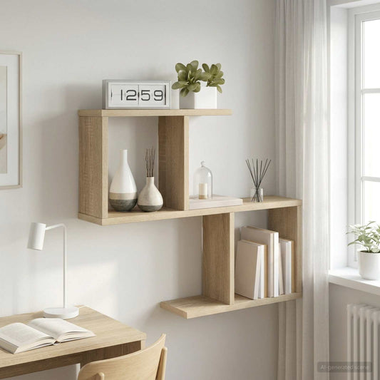 Wall Shelf Sonoma Oak 60 x 12 x 50.5 cm Engineered Wood