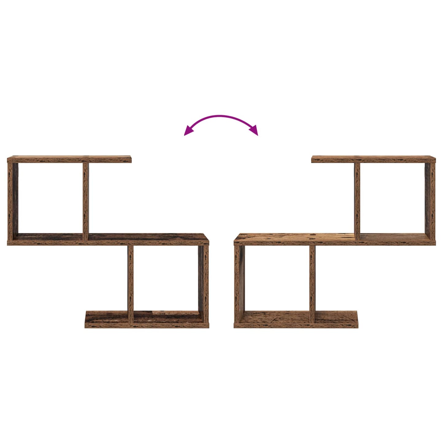 Wall Shelf Old Wood 60 x 12 x 50.5 cm Engineered Wood