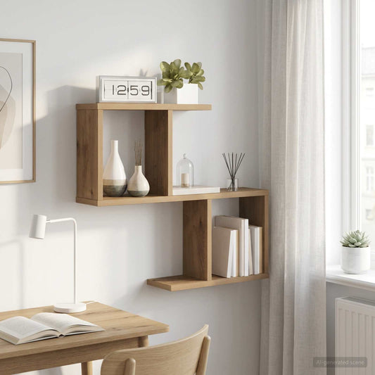 Wall Shelf Artisan Oak 60 x 12 x 50.5 cm Engineered Wood