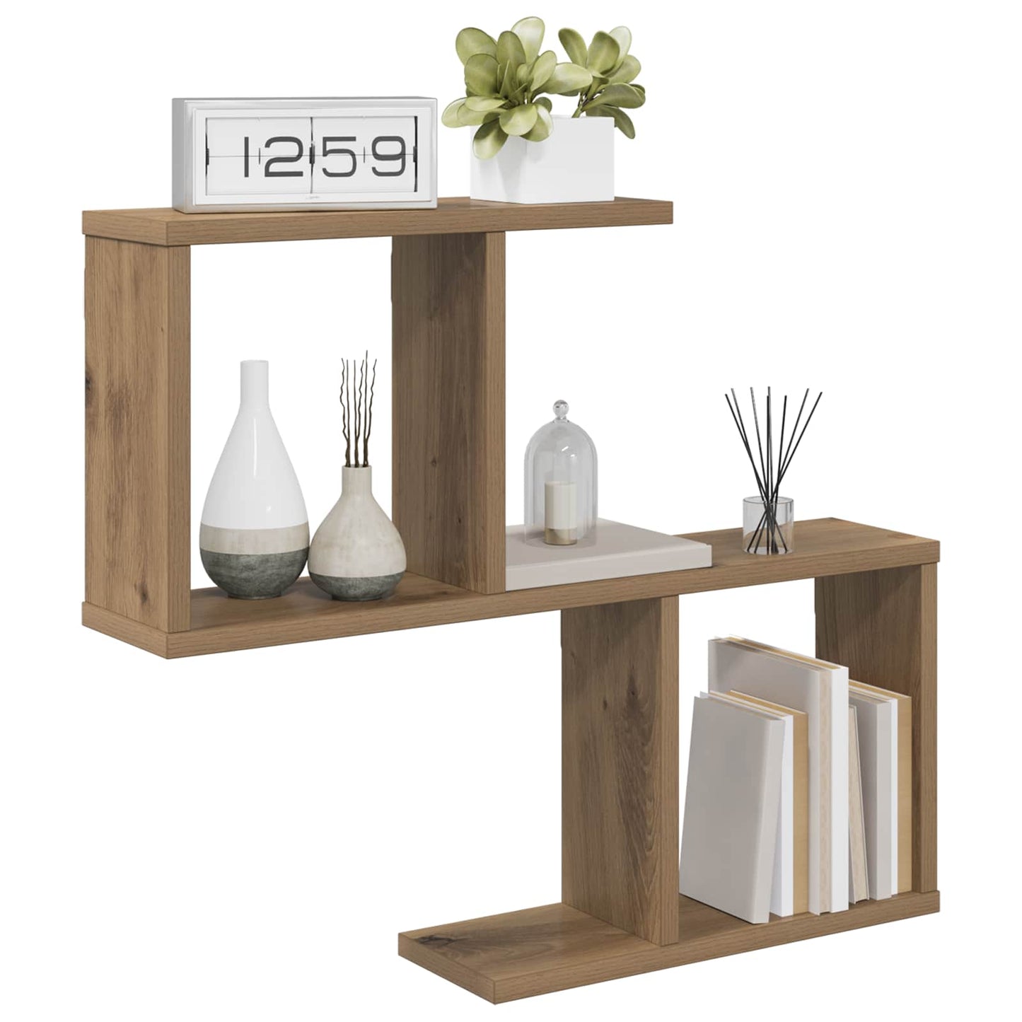 Wall Shelf Artisan Oak 60 x 12 x 50.5 cm Engineered Wood