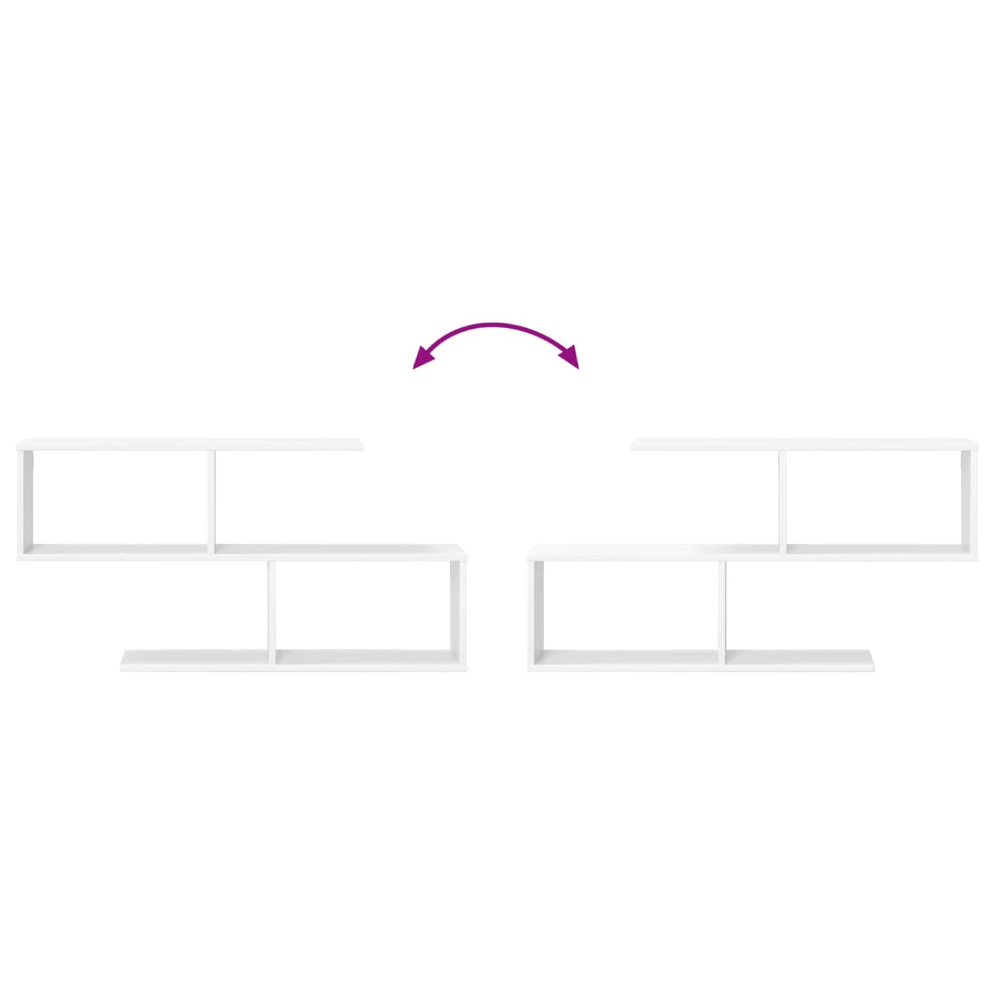 Wall Shelf White 100 x 12 x 50.5 cm Engineered Wood