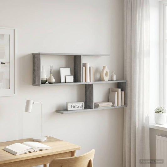 Wall Shelf Grey Sonoma 100 x 12 x 50.5 cm Engineered Wood