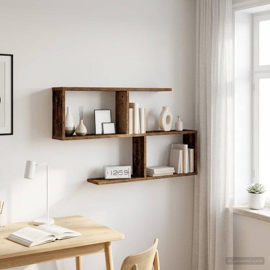Wall Shelf Old Wood 100 x 12 x 50.5 cm Engineered Wood
