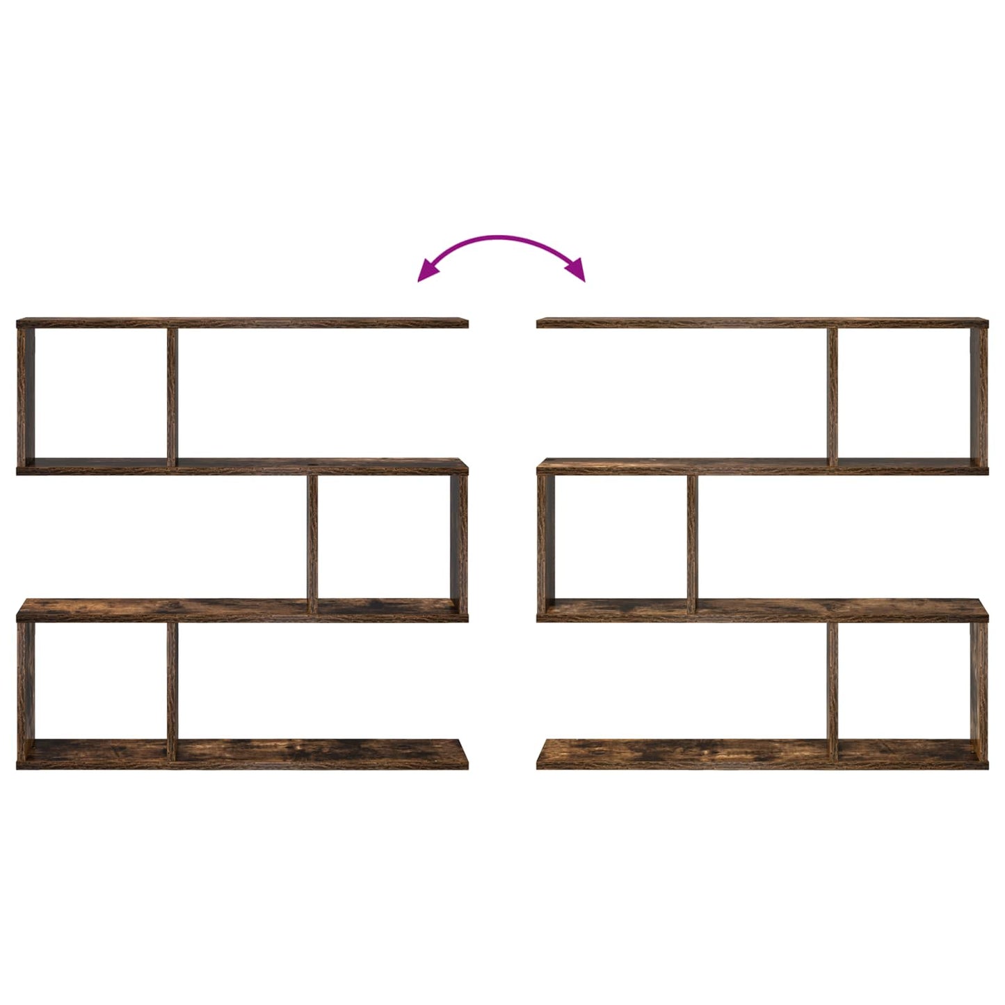 Wall Shelf Smoked Oak 80 x 12 x 79.5 cm Engineered Wood