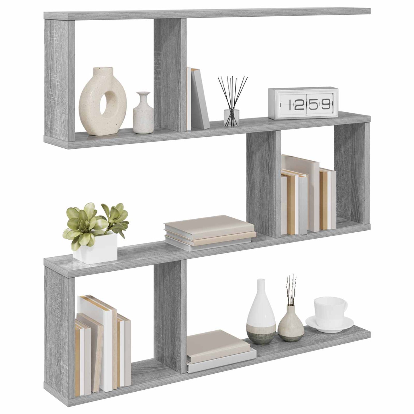 Wall Shelf Grey Sonoma 80 x 12 x 79.5 cm Engineered Wood