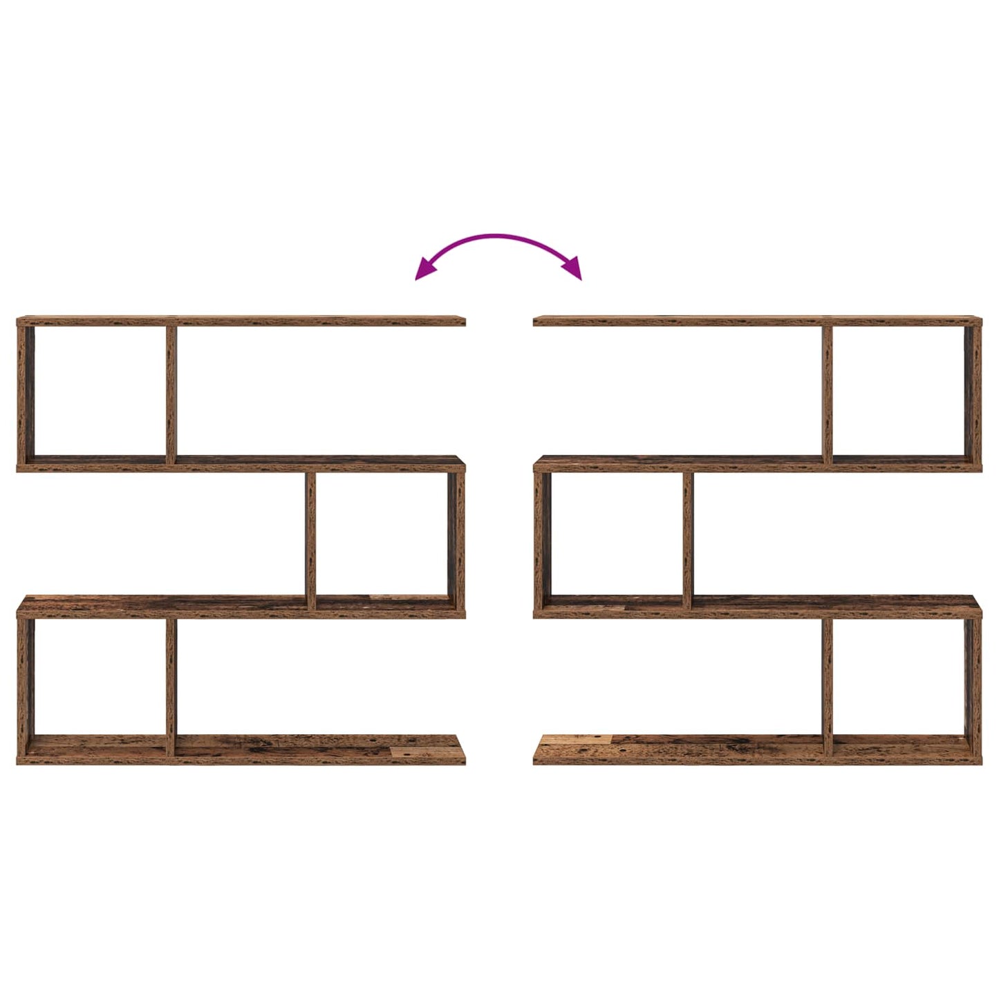 Wall Shelf Old Wood 80 x 12 x 79.5 cm Engineered Wood
