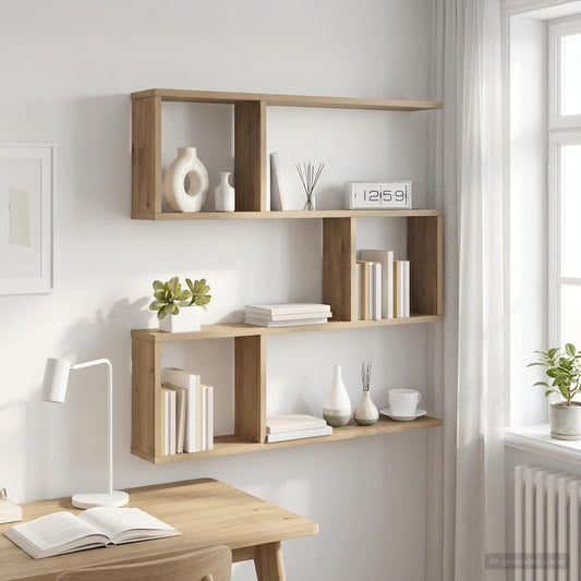 Wall Shelf Artisan Oak 80 x 12 x 79.5 cm Engineered Wood