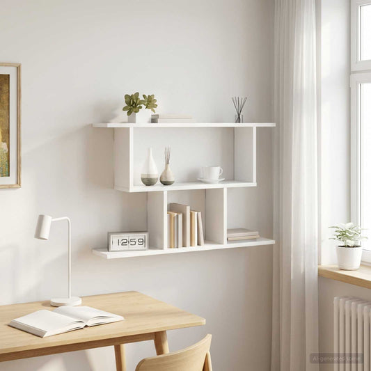 Wall Shelf White 80 x 15 x 50.5 cm Engineered Wood