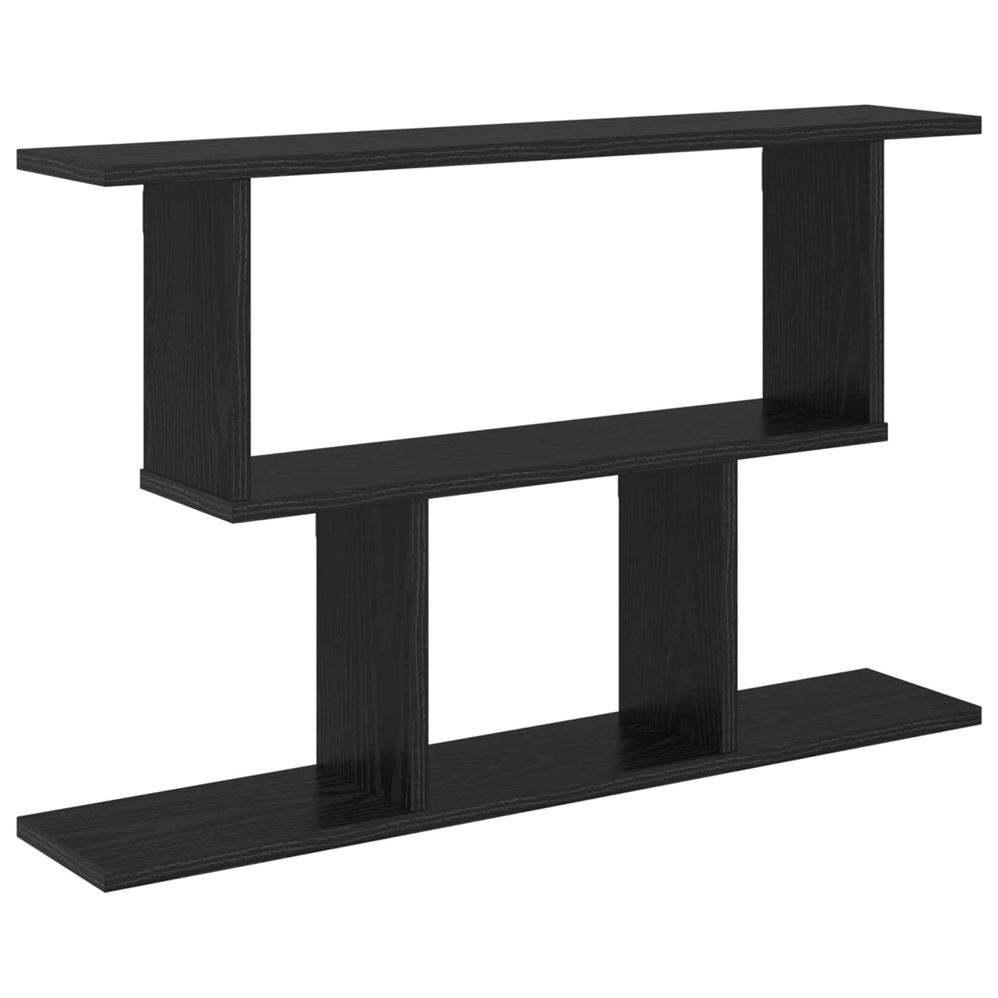 Wall Shelf Black Oak 80 x 15 x 50.5 cm Engineered Wood