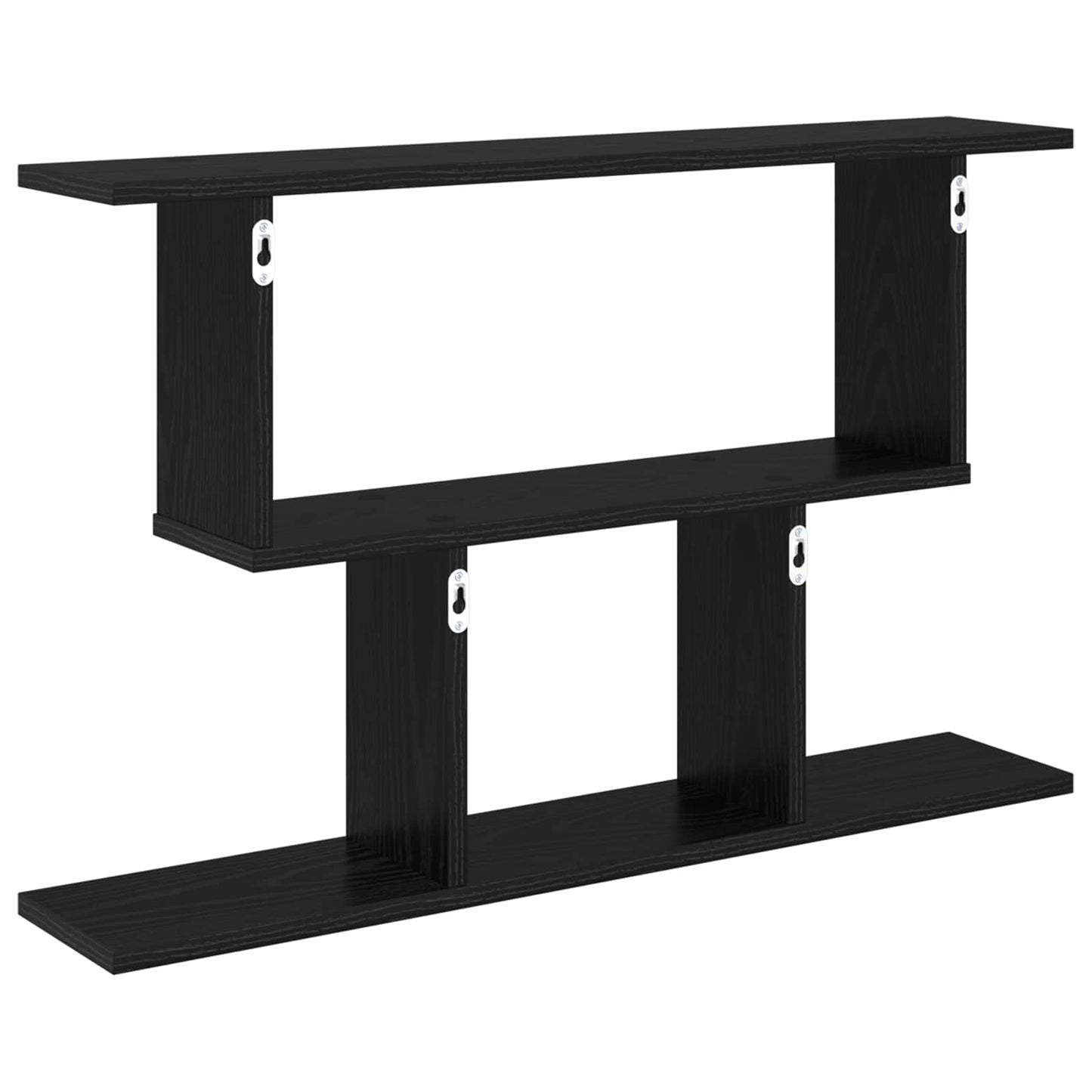 Wall Shelf Black Oak 80 x 15 x 50.5 cm Engineered Wood